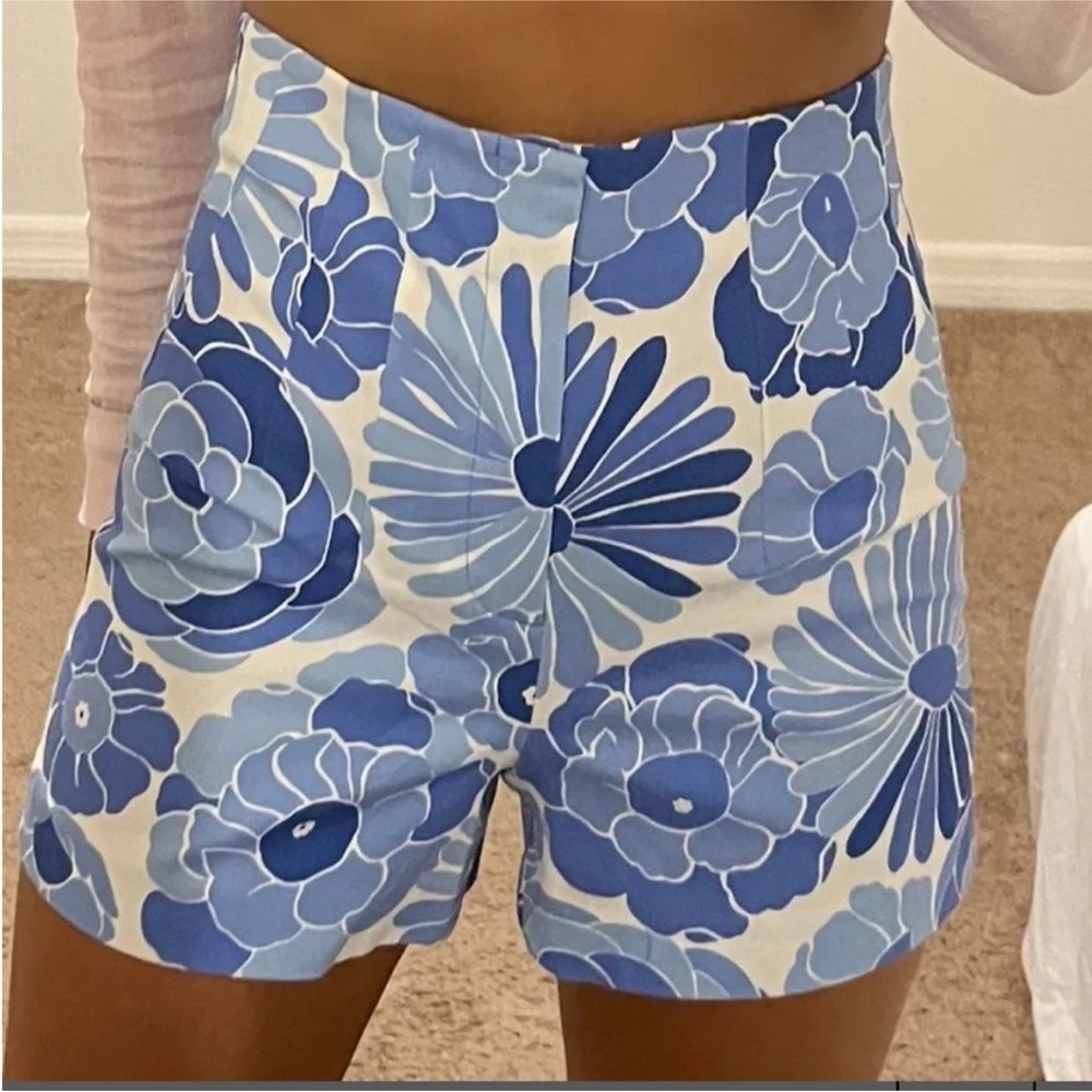 Zara Floral Blue Shorts